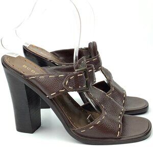 Bcbg girls heels sz 7.5 37.5 leather square toe